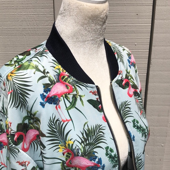 ZARA Men’s Flamingo Bomber Jacket - Picture 2 of 6
